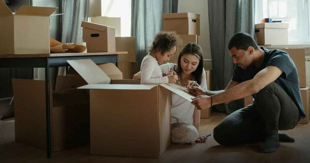 Family on Moving Day